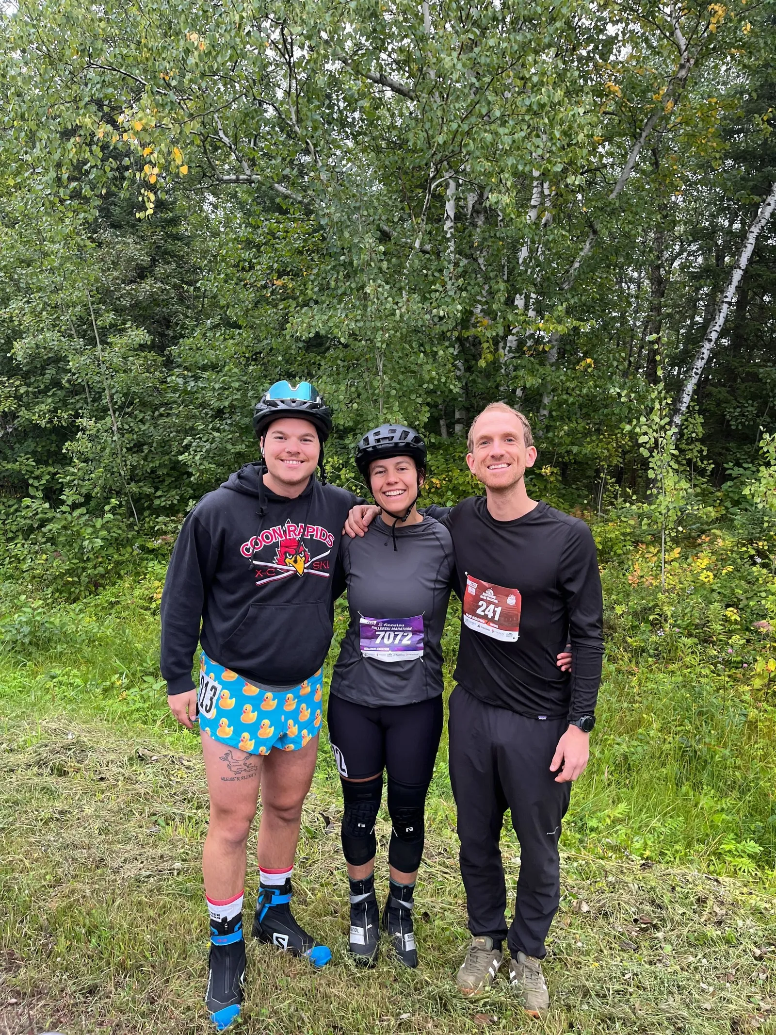 Members with their inline skates at the Northshore Inline Marathon